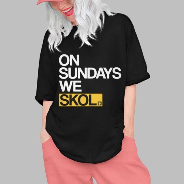 JJ McCarthy On Sundays We Skol Shirt 0 1
