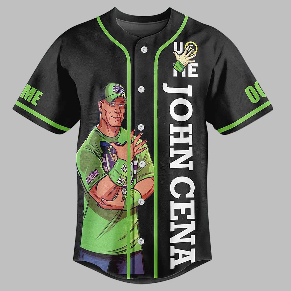 John Cena I Never Back Down I Never Quit Custom Baseball Jersey 2 John Cena I Never Back Down I Never Quit Custom Baseball Jersey 1
