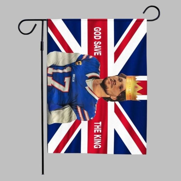 2025 Josh Allen Bills God Save The King Flag