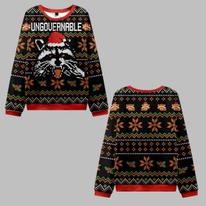 Raccoon Ungovernable Ugly Sweater 2025 Christmas 0