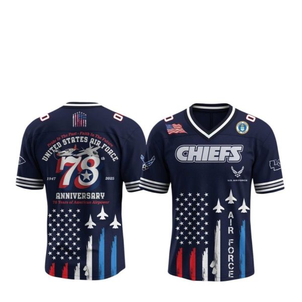KC Chiefs US Air Force 78th Anniversary Jersey 1 2