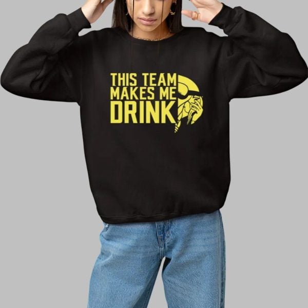 Kevin Oconnell This Team Makes Me Drink Minnesota Vikings Shirt 3