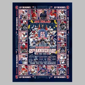 The Patriots 65th Anniversary 1960 2025 Blanket 1 1