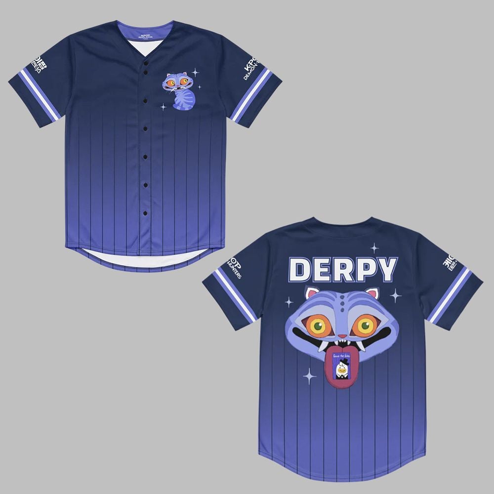 Kpop Demon Hunters Derpy Tiger Baseball Jersey 2025 0 Kpop Demon Hunters Derpy Tiger Baseball Jersey 2025 0