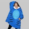 Kpop Demon Hunters Tiger Blanket Hoodie 3