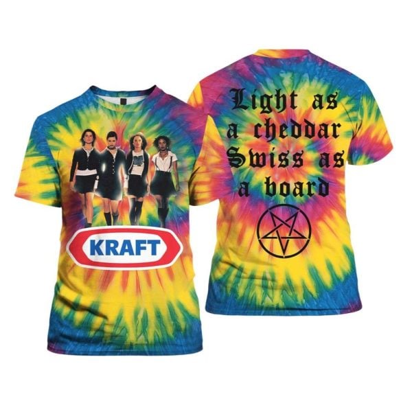 Kraft Light As A Cheddar Swiss As A Board Tie Dye Shirt 1 2