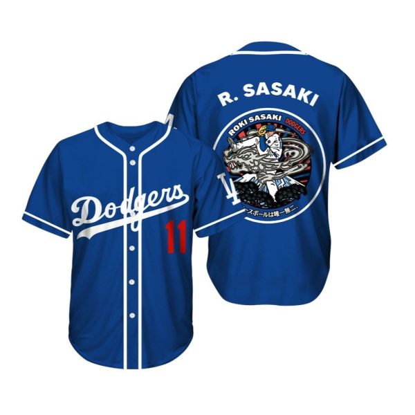 LA Dodger Japan Rising Stars Roki Sasaki 2025 Jersey 1 2