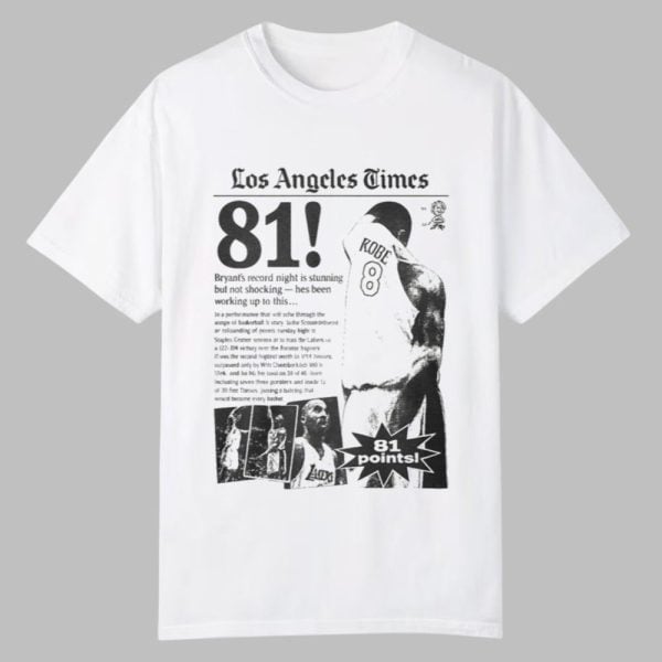 Lamar Jackson Los Angeles Times Kobe 81 Points Shirt 0 0