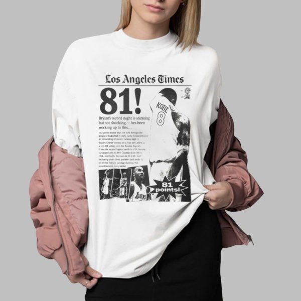 Lamar Jackson Los Angeles Times Kobe 81 Points Shirt 0 2