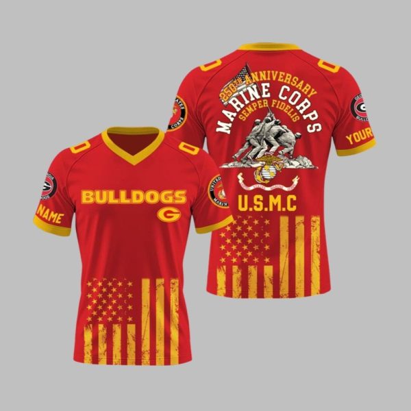MK Georgia Bulldogs x US Marine Corps 250th Anniversary Jersey 1 1