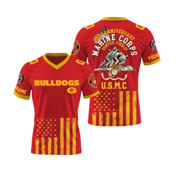 MK Georgia Bulldogs x US Marine Corps 250th Anniversary Jersey 1 2