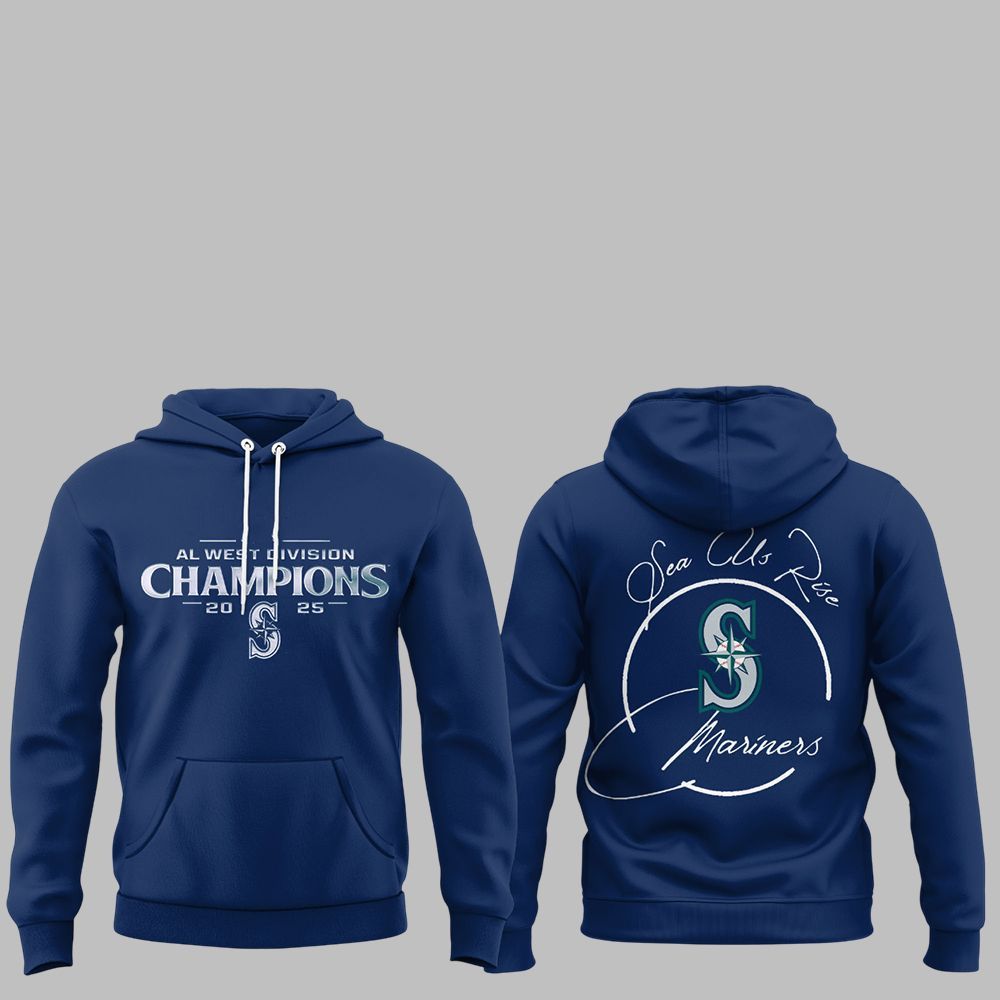Mariners AL West Division Champions 2025 Sea Us Rise Hoodie 1 Mariners AL West Division Champions 2025 Sea Us Rise Hoodie 1