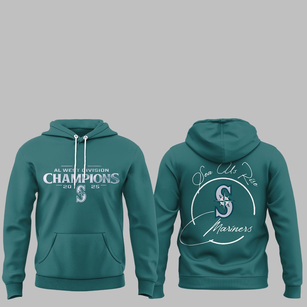 Mariners AL West Division Champions 2025 Sea Us Rise Hoodie 2 Mariners AL West Division Champions 2025 Sea Us Rise Hoodie 2