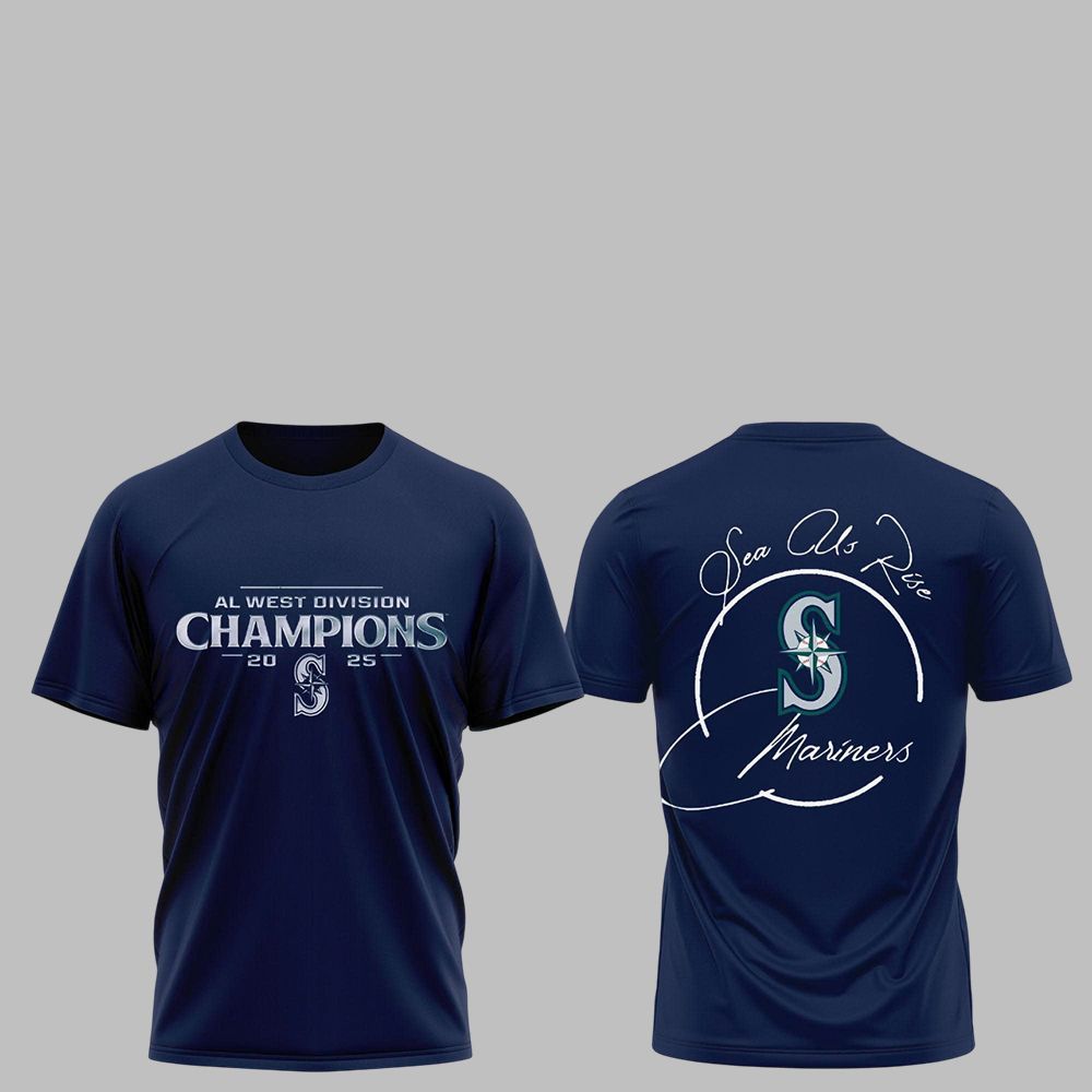 Mariners AL West Division Champions 2025 Sea Us Rise Shirt 2 Mariners AL West Division Champions 2025 Sea Us Rise Shirt 2