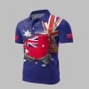 Men's AU Flag Printed Polo Shirt