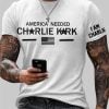 Mens America Needed Charlie Kirk I Am Charlie Printed T shirt 2