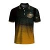 Mens Australian Kangaroo Emblem Geometric Gradient Polo Shirt 1 2
