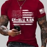 Men's Charlie Kirk A True Patriot Printed Casual T-Shirt