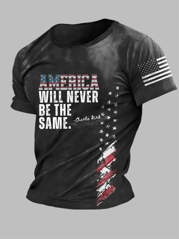 Men's Charlie Kirk America Will Never Be The Same T-shirt