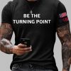 Mens Charlie Kirk Be The Turning Point USA Flag Printed T shirt 3