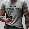 Mens Charlie Kirk Be The Turning Point USA Flag Printed T shirt 4