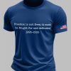 Mens Charlie Kirk Freedom Is Not Free It Must Be Fought For And Defended Print T Shirt 3