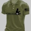 Mens Charlie Kirk Freedom Print Polo Shirt 3