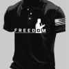 Mens Charlie Kirk Freedom Print Polo Shirt 5