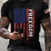 Mens Charlie Kirk Freedom Print T Shirt 2