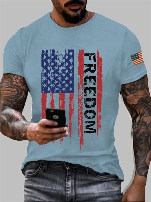 Mens Charlie Kirk Freedom Print T Shirt 4