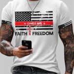 Men's Charlie Kirk Freedom Turning Point Printed T-shirt