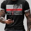 Mens Charlie Kirk Freedom Turning Point Printed T shirt 3