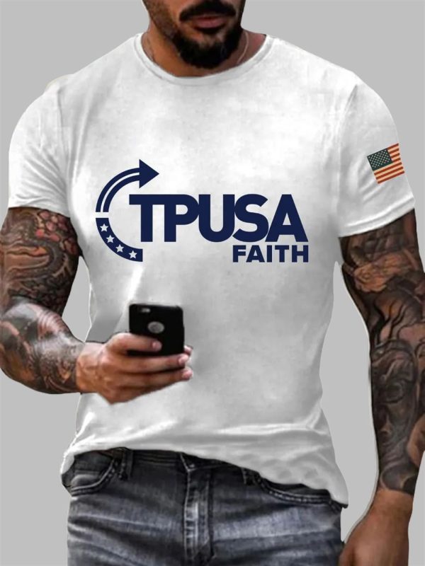 Men's Charlie Kirk TPUSA Faith T-shirts