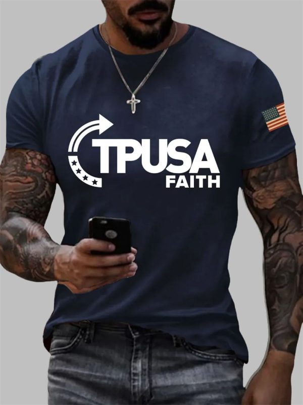 Mens Charlie Kirk TPUSA Faith T shirts 4