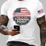 Men's Charlie Kirk This Is The Turning Point Printed T-shirt