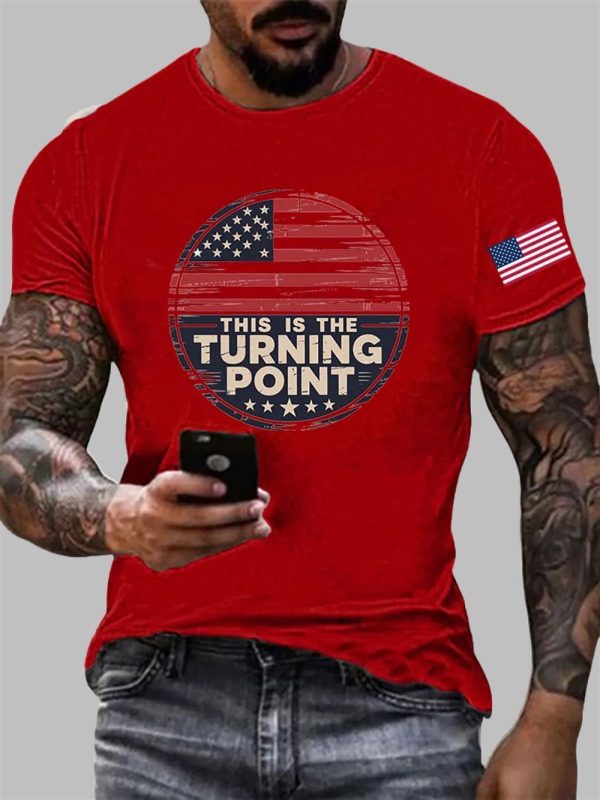 Mens Charlie Kirk This Is The Turning Point Printed T shirt 3