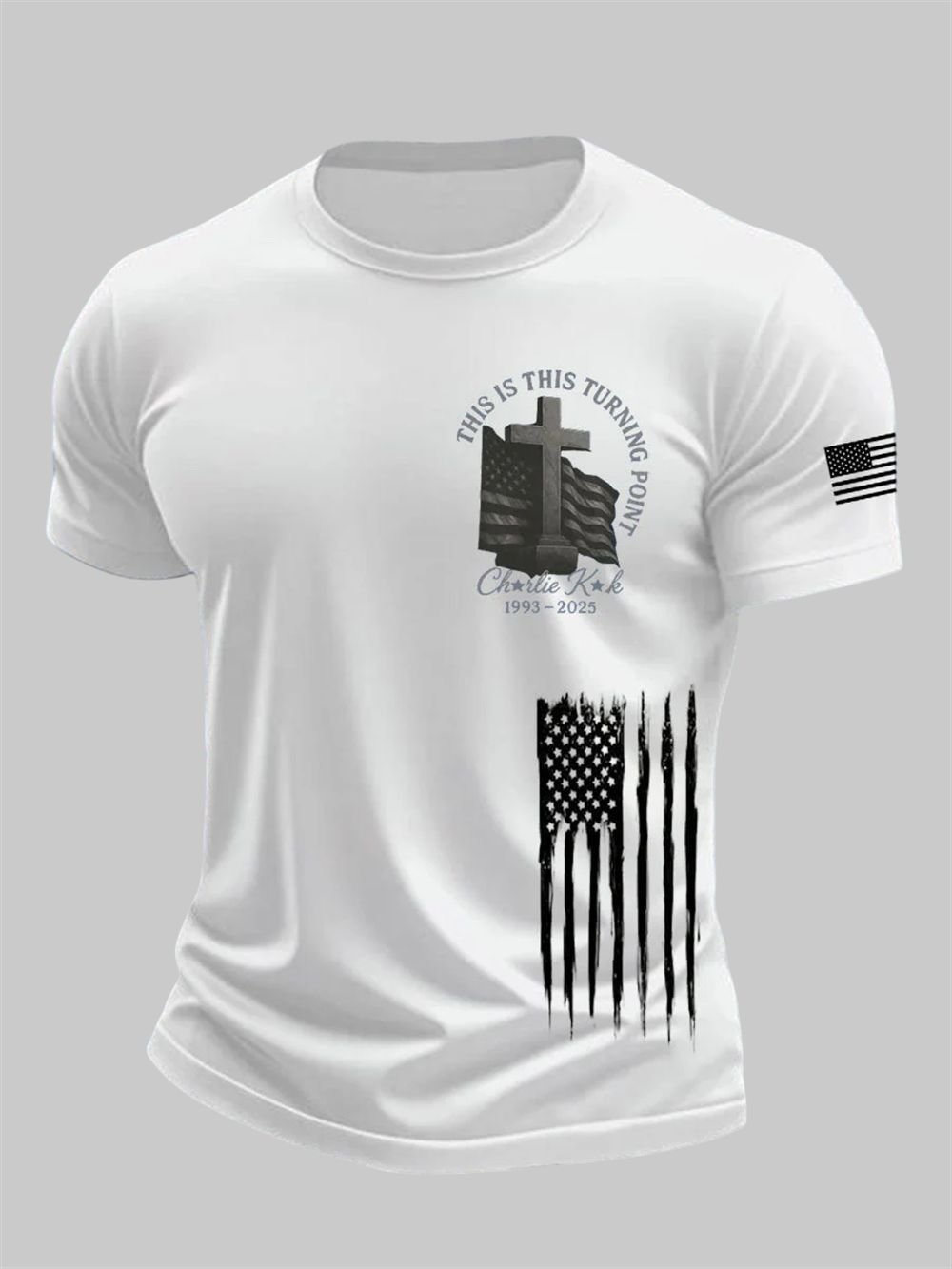 Men's Charlie Kirk This Is Turning Point Short Sleeves T-shirt Men's Charlie Kirk This Is Turning Point Short Sleeves T-shirt