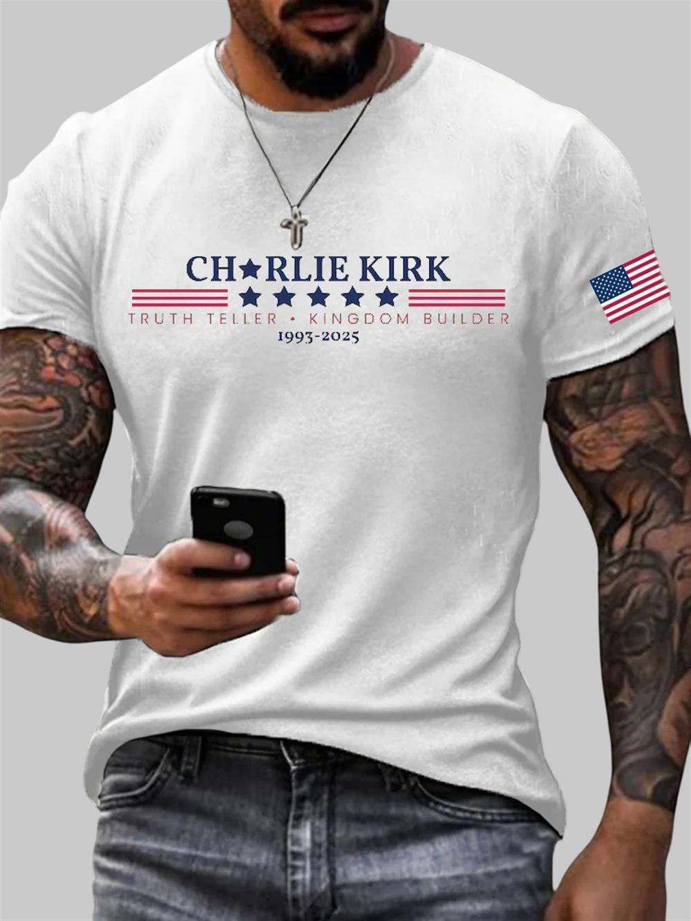 Mens Charlie Kirk Truth Teller Kingdom Builder T shirt 1 Mens Charlie Kirk Truth Teller Kingdom Builder T shirt 1