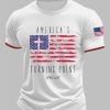 Men's Charlie Kirk Turning Point Flag Cross Short Sleeves T-shirt