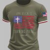 Mens Charlie Kirk Turning Point Flag Cross Short Sleeves T shirt 3