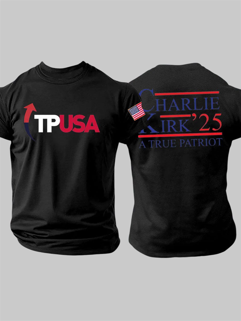 Men's Charlie Kirk Turning Point Short-sleeved T-shirt 3 Mens Charlie Kirk Turning Point imitation cotton short sleeved T shirt 3