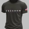 Mens Charlie Kirk Voice of Freedom That Cant Be Silenced Printed Casual T shirt 4