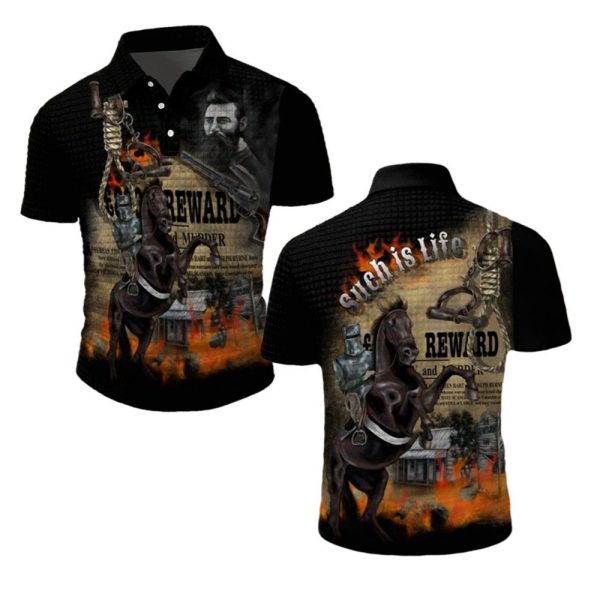 Mens Eureka Flag Aussie Outlaw Polo Shirt 1 2
