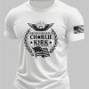 Mens Forever In Our Hearts A True Patriot Charlie Kirk Print T shirt 2