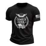 Men's Forever In Our Hearts A True Patriot Print short-sleeved T-shirt