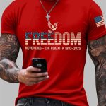 Men's Freedom Charlie Kirk Never Dies Print T-Shirt