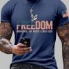 Mens Freedom Charlie Kirk Never Dies Print T Shirt 2