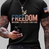 Mens Freedom Charlie Kirk Never Dies Print T Shirt 5