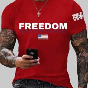 Men's Freedom Don't Stop Fighting R.I.P Charlie Kirk Tee