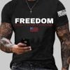Mens Freedom Dont Stop Fighting RIP Charlie Kirk Tee 2